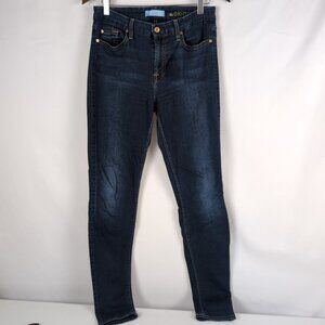 7 For All Mankind Women's B(air) Blue Denim Jeans High Waist Ankle Skinny, US 28